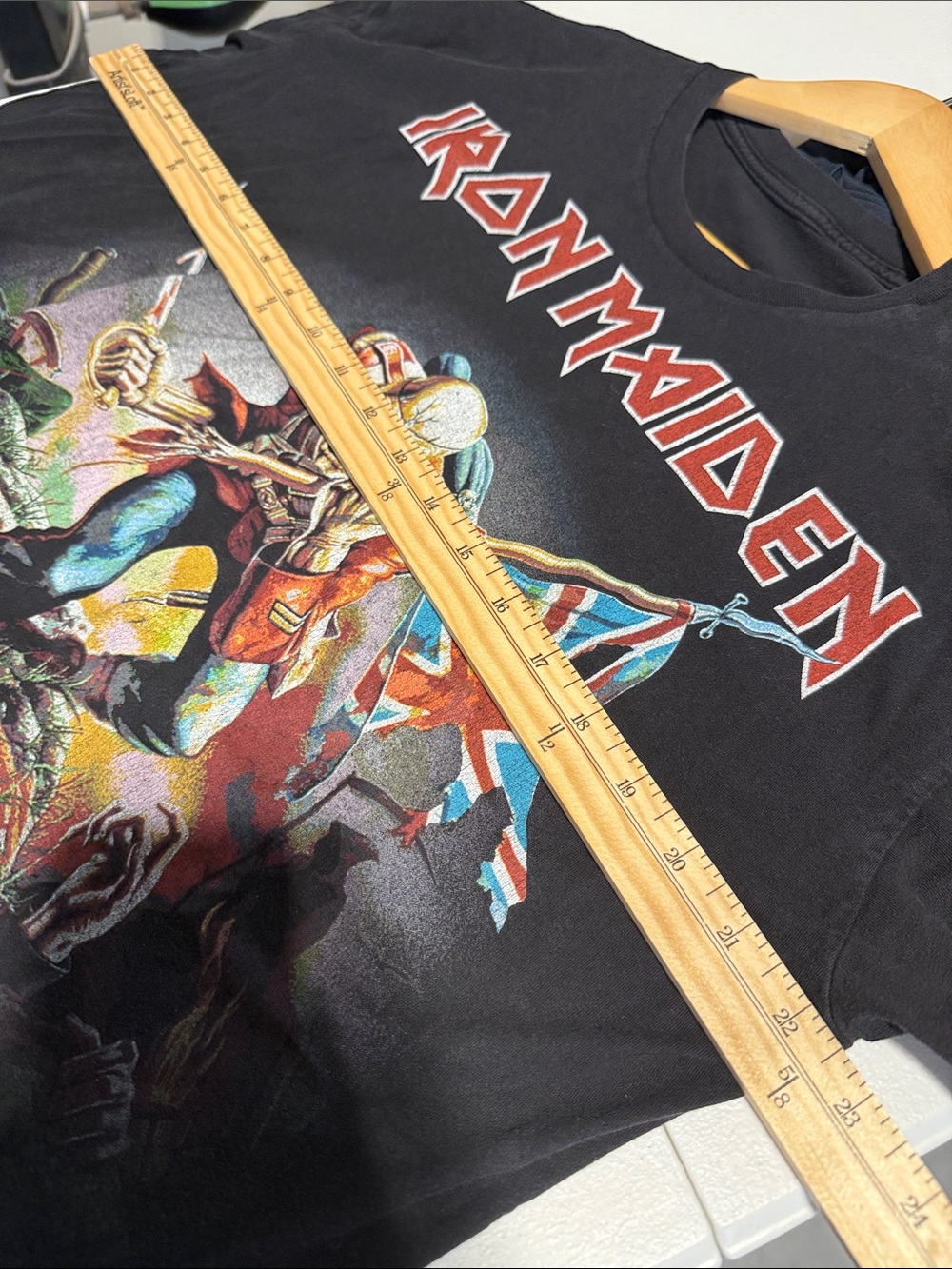 Iron Maiden Black Graphic Band Tee - Black with Multi-Color Print - Picture 4 of 5